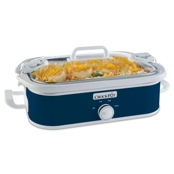 Crock Pot Casserole Crock Pot, Midnight Blue - 3.5 qt