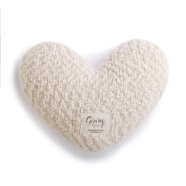 Demdaco Giving Heart Pillow Cream