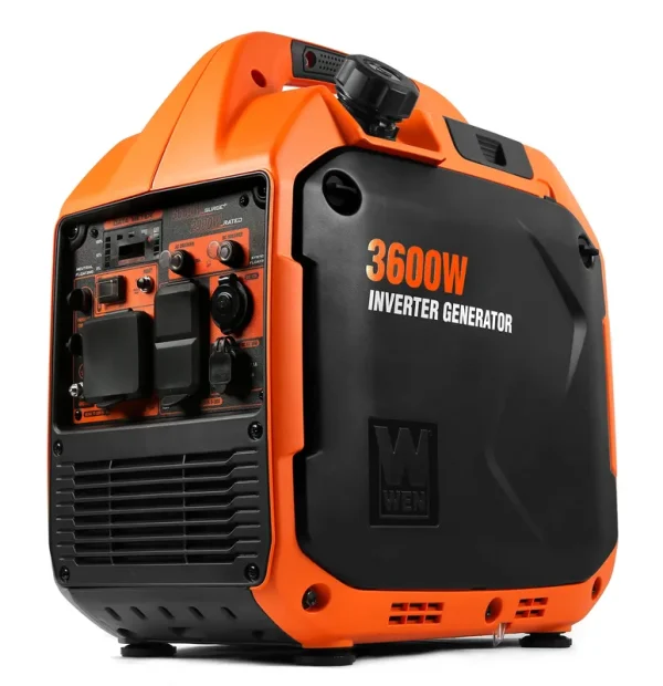 WEN 3600-Watt Portable Inverter Generator. RV-Ready. Quiet and Lightweight with Fuel Shut Off