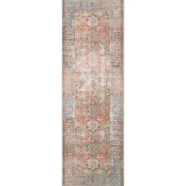 Skye Oriental Terracotta Area Rug Bloomsbury Market Rug Size: Rectangle 2'6" x 7'6"