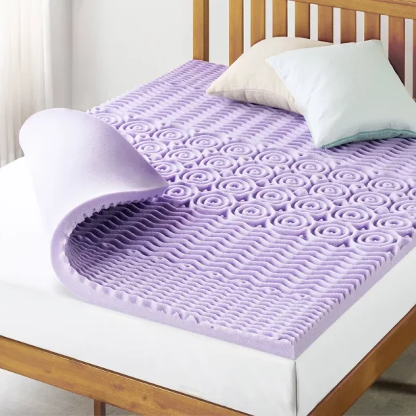 Mellow Queen 5-Zone Memory Foam Lavender Infusion 2" Mattress Topper