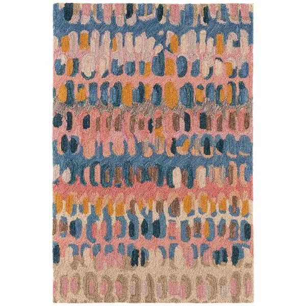 Dash Albert Paint Chip Coral Hand Micro Hooked Wool Rug 3' x 5'