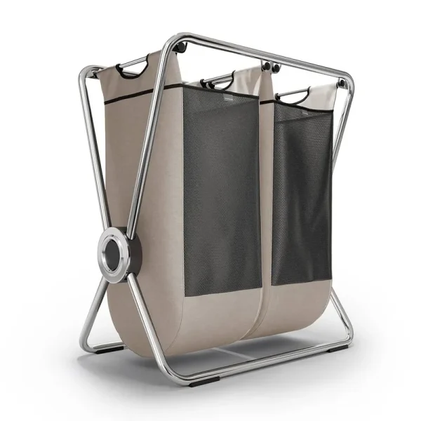 simplehuman X-Frame Hamper, Double, Heavy-Gauge Steel