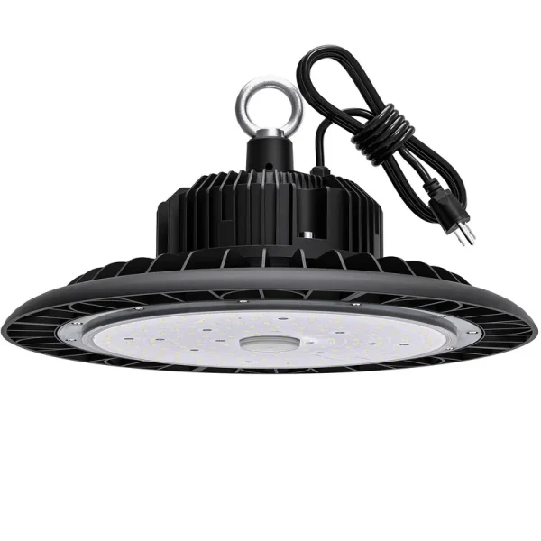 LED High Bay Light 150W 21000 Lm with US Plug 5ft Cable, 5000K Daylight, IP65 Waterproof, Non-Dim, Ufo Commercial Warehouse Workshop Factory Barn
