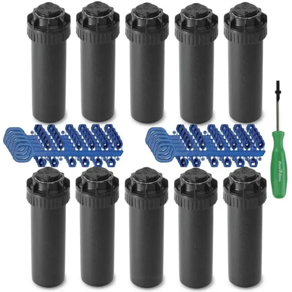 Rain-Bird 5000 Series Rotor Sprinkler Head - 5004 PC Model, Adjustable 40-360 Degree Part-Circle, 4 inch Pop-Up Lawn Sprayer Irrigation System - 25