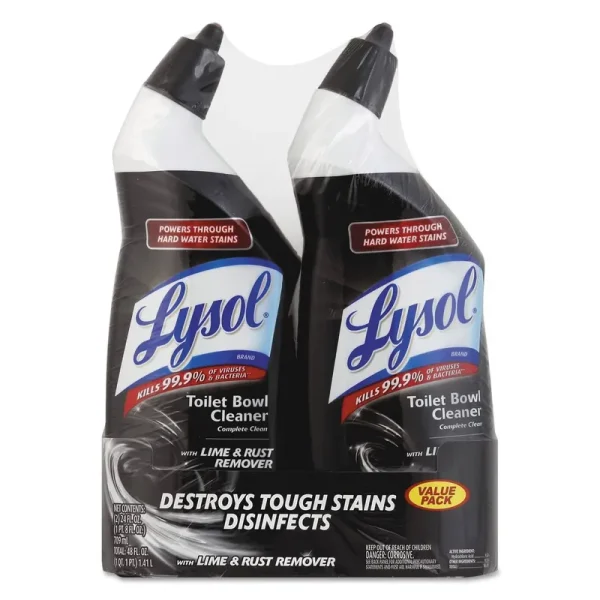 Lysol Toilet Bowl Cleaner, with Lime & Rust Remover, Value Pack - 2 pack, 24 fl oz