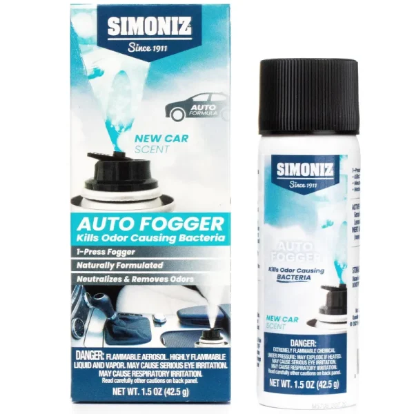 Simoniz Automotive Odor & Bacteria Eliminating Vehicle Fogger/Freshener New Car Scent, 1.5 oz