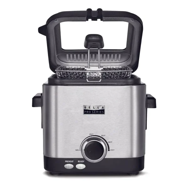 Bella - Pro Series 1.6qt Deep Fryer - Stainless Steel