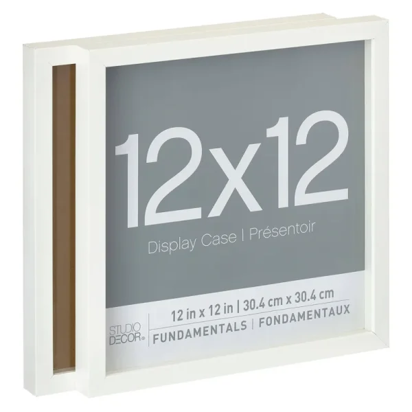 Studio Decor 12" x 12" White Fundamentals Shadow Boxes - 2 ct