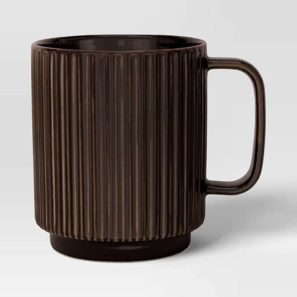 16oz Moira Ceramic Mug Black - Threshold