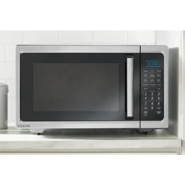 Vissani 1.5 Cu. ft. Countertop Convection Microwave in Fingerprint Resistant Stainless Steel with Air Fryer and Sensor Cooking #EC042A2KJ