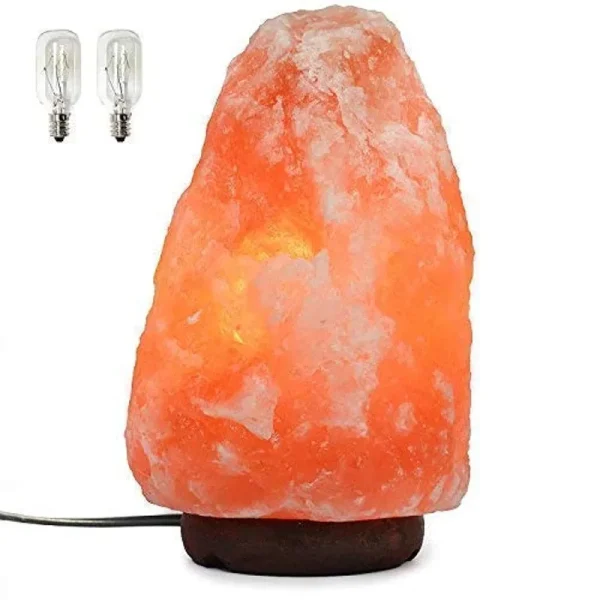 7 inch Himalayan Salt Lamp with Dimmer Cord - Night Light Natural Crystal Rock C