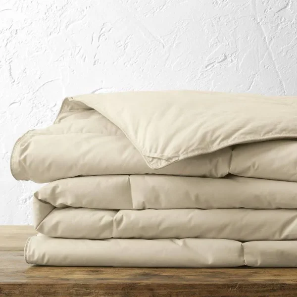 Lands' End Solid Essential Pureloft Box Comforter, Dark Brown, Full