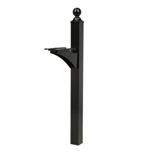 Architectural Mailboxes Landover Aluminum Mailbox Post, Black