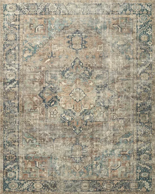 Loloi II Margot MAT-02 Terracotta Lagoon Rug - 3 ft 6 in x 5 ft 6 in