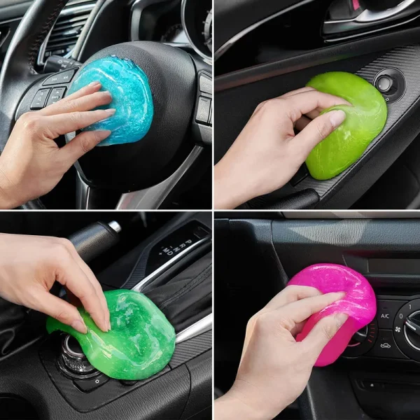 FiveJoy Car Cleaning Gels, 4-Pack Universal Auto Detailing Tools Car Interior Cleaner Putty, Dust Cleaning Mud for PC Tablet Laptop Keyboard, Camera