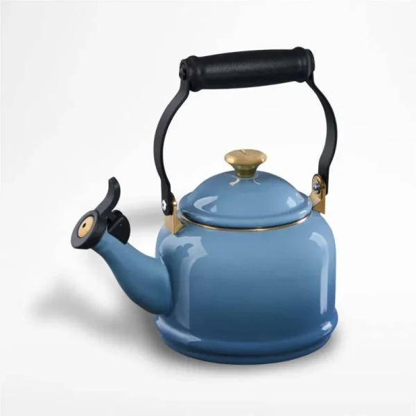 Le Creuset Demi 1.25-qt. Chambray Blue Stovetop Tea Kettle