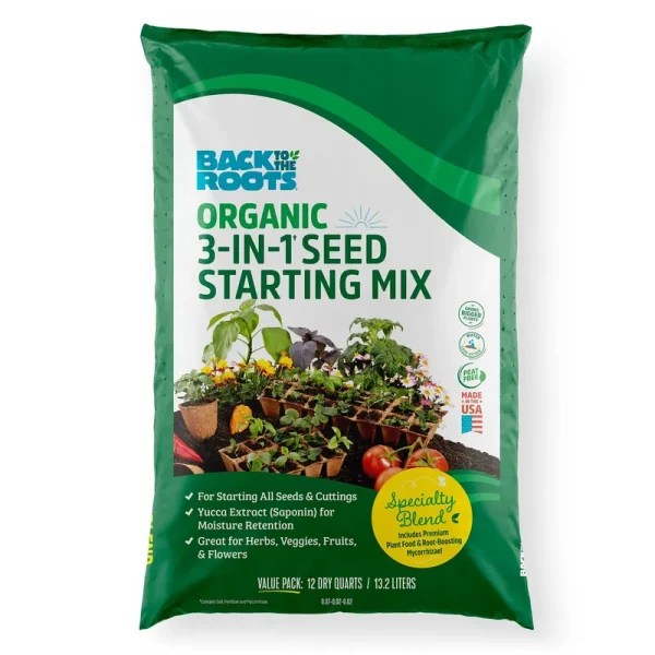 Back to The Roots 12qt Organic Seed Starting Mix Potting Soil