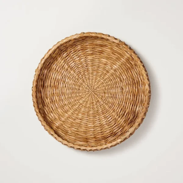 18" Natural Woven Decorative Tray - Hearth & Hand with Magnolia