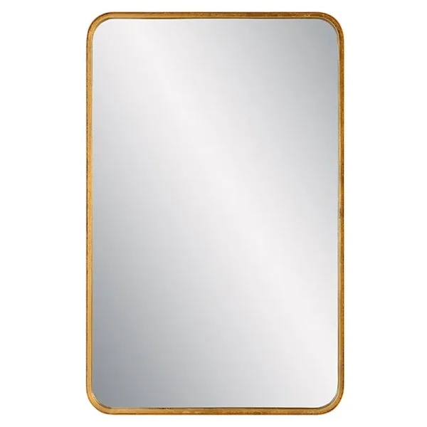 Adrienne Bathroom / Vanity Mirror Joss & Main Finish: Gold Leaf, Size: 38" x 24", DSQ: 1