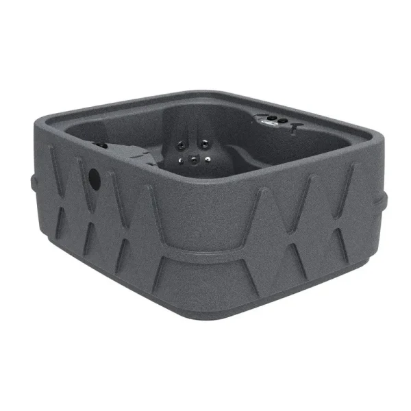 AquaRest Spas AR-400 4-Person 14-Jet Plug and Play Spa with LED Waterfall Color: Graystone