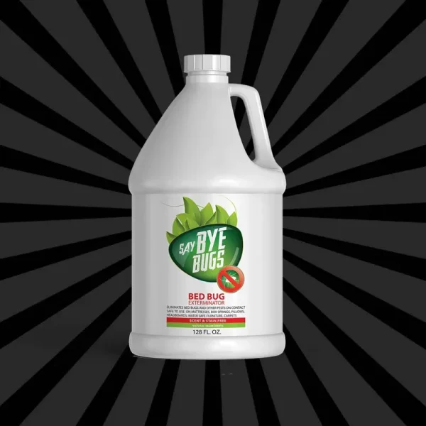 Say Bye Bugs. Non-Toxic, Kill on Contact Bed Bug Killer. New Formula. 128 oz Gallon Refill., Size: 128oz, White