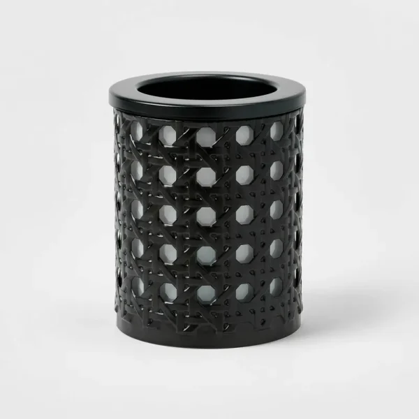 5.7" x 4.5" Bamboo Lattice Pattern Electric Scent Warmer Black - Threshold