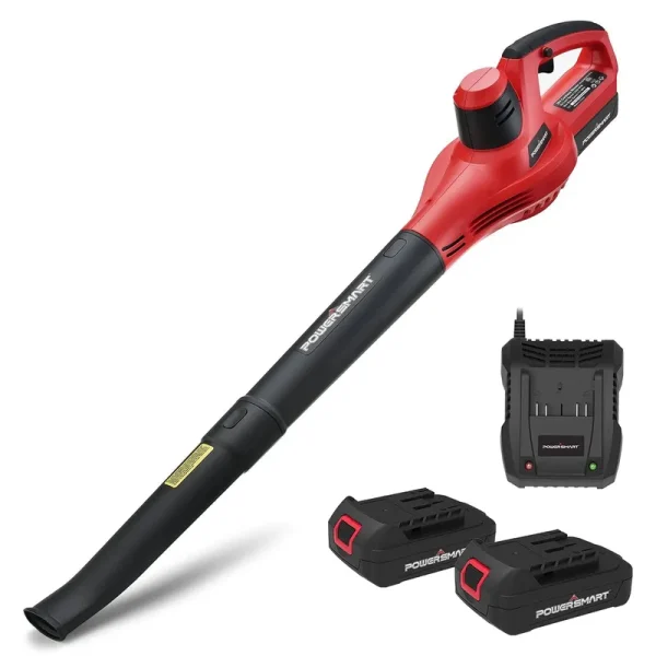 PowerSmart PS76101A-2B 20V Lithium-Ion Cordless Blower Two 1.5 Ah Batteries and Charger Included