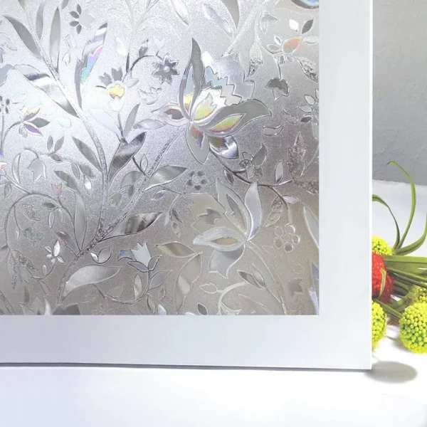 Niviy Window Film Privacy No Glue Static Cling Window Film 17.7 inch by 78.7 inch Glass Film Decorative Window Films Heat Control for Home Kitchen