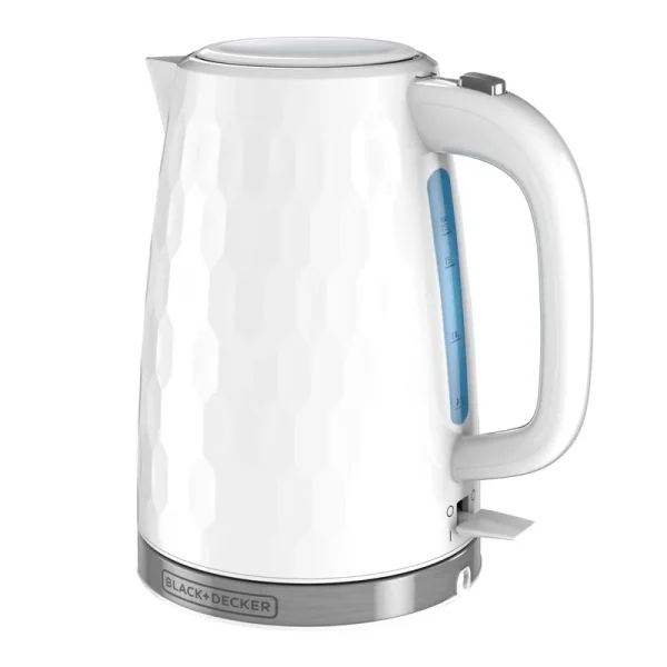 Black+decker Honeycomb Collection Rapid Boil 1.7L Electric Cordless Kettle