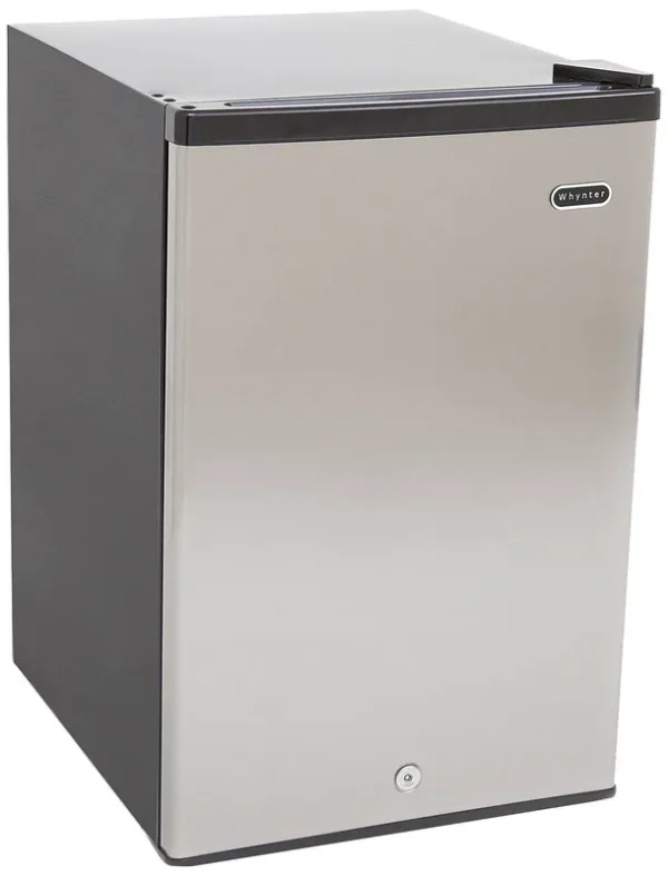 Whynter 2.1 Cu. ft. Energy Star Stainless Steel Upright Freezer with Lock