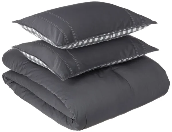 Eddie Bauer Kingston Comforter Set, Full/Queen - Charcoal