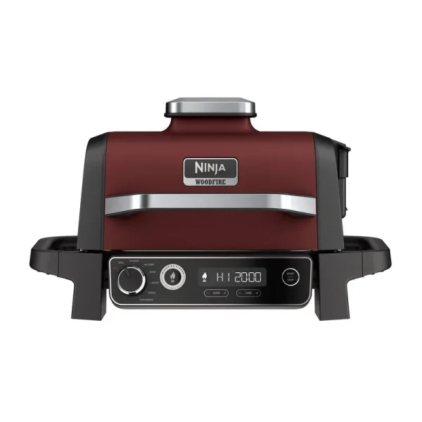 Ninja - OG701RD - Woodfire Electric Grill and Smoker Red