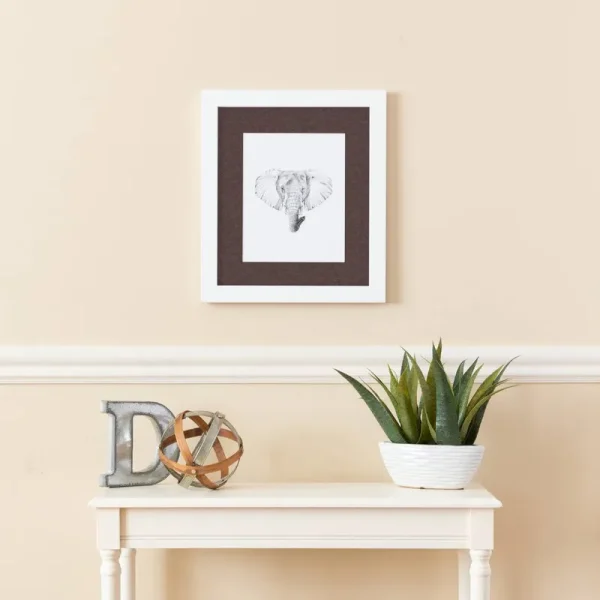 ArtToFrames 14x14 Matted Picture Frame with 10x10 Single Mat Photo Opening Framed in 1.25 Satin White Frame and 2 Peat Mat (FWM-3966-14x14)