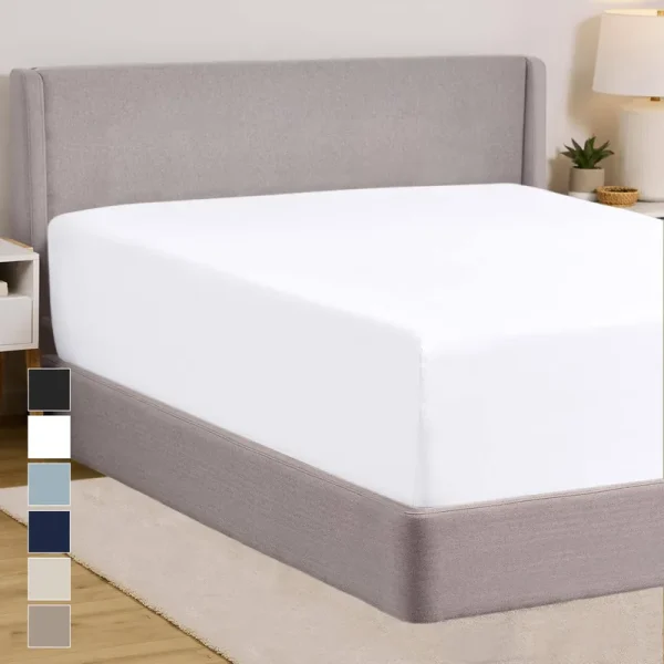 Gorilla Grip Fitted Stay in Place King Bed Sheet, Extra Deep Pocket Sheets, Soft Breathable Lightweight Microfiber, All Around E