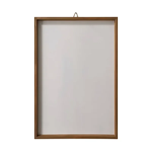 Make Market Plaque with Brown Frame - White - 11 x 17 in