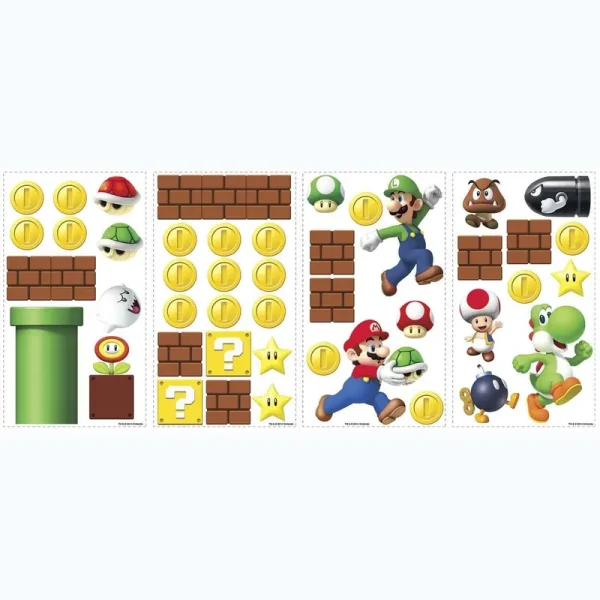 RoomMates Nintendo Super Mario Build A Scene Peel and Stick Wall Decals - RMK2351SCS