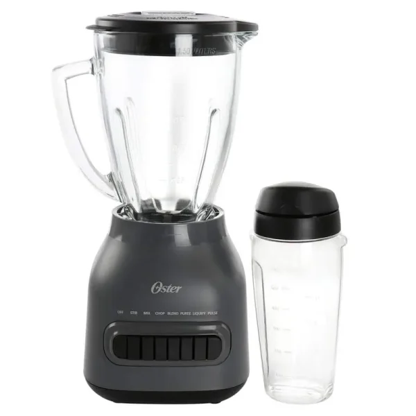 Oster Easy to Clean 48 oz. 8-Speed Grey 700-Watts Blender with 20 oz.