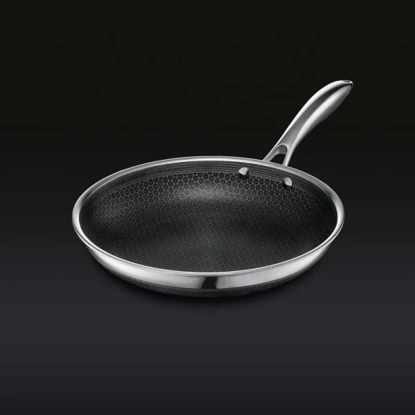 HexClad Hybrid Stainless/Nonstick Inside and Out Commercial Cookware Fry Pan 10-Inch