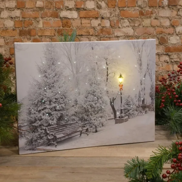 Lumabase Battery-Operated Lighted Wall Art - Winter Wonderland