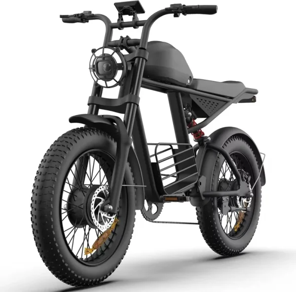 Electric Bike for Adults with 1500W Peak Motor, Max 35MPH & 56milemoped Ebikes with 18.9AH Battery, 20" Fat Tire Commuting Off Road Mountain Ebikemax 550 lb, UL2849 Certified