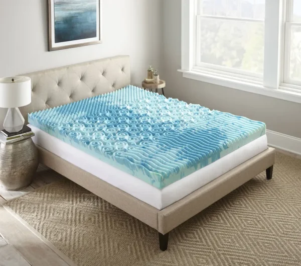 Henredon 4" Twin Gellux Gel Infused Cooling Foam Mattress Topper