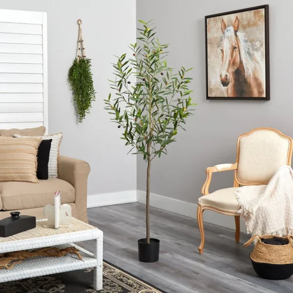 Nearly Natural 6 ft. Olive Artificial Tree