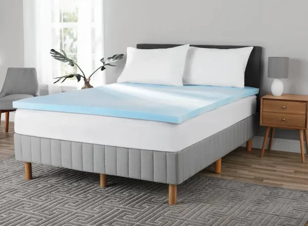 Mainstays 2" Blue Swirl Memory Foam Mattress Topper, Twin