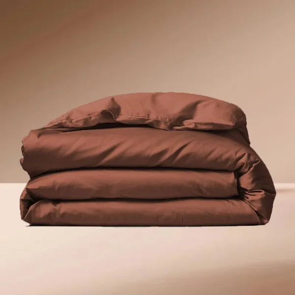 Eucalypso Heavenly Eucalyptus Tencel Duvet Cover - Brown - Full / Queen