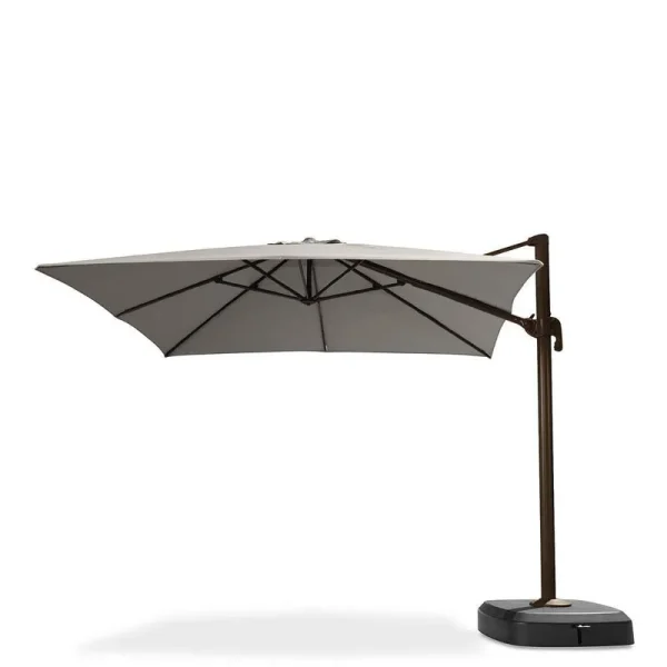 RST Brands Portofino 10' Aluminum Outdoor Resort Umbrella - Dove Gray