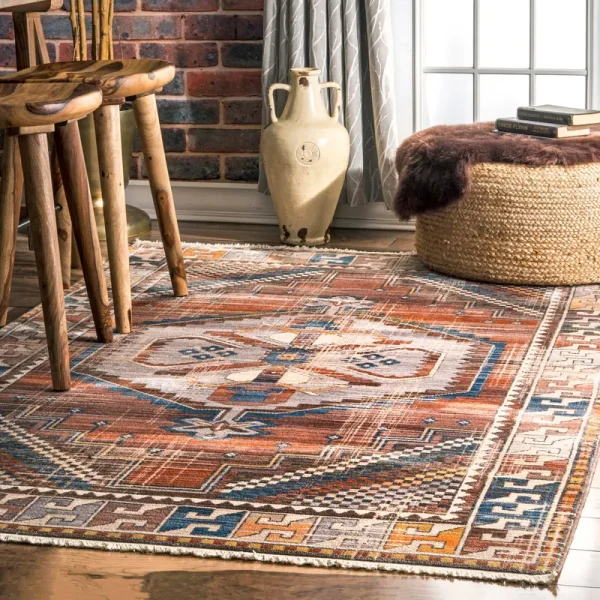 nuLOOM Vintage Deborah Tassel Rust 5' x 7' 9" Area Rug