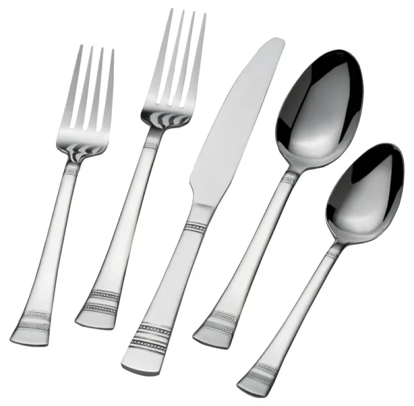 International Silver Kensington 51-Piece Stainless Steel Flatware Set Service 8
