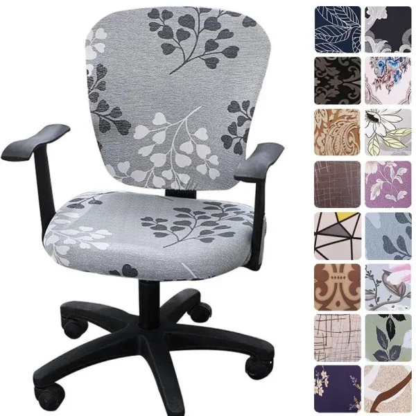 Melaluxe Computer Office Chair Covers - Protective & Stretchable Universal Chair Cover Stretch Rotating Chair Slipcover