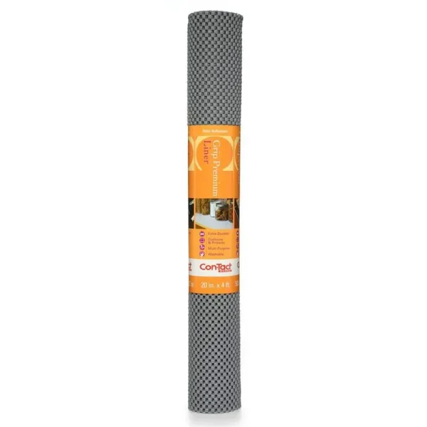 Con-Tact Grip Premium 20 in. x 4 ft. Alloy Grey Non-Adhesive Thick Grip Drawer and Shelf Liner (6-Rolls)